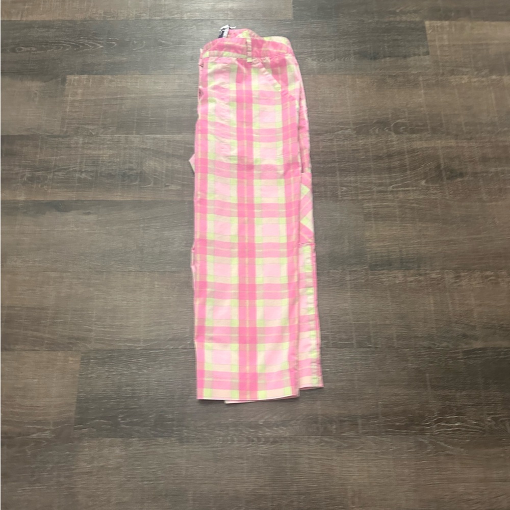 Lilly Pulitzer Vintage Pink and Green Plaid Capris Size 8 - Picture 3 of 6
